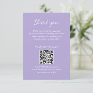 Carte De Remerciements Temps minimaliste contemporain affaires modernes