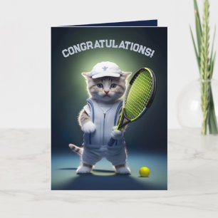 Carte De Remerciements Tennis Ace Kitten
