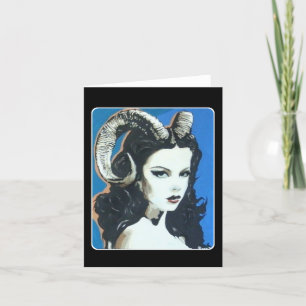 Carte De Remerciements 'Tentation dans la magie' Peinture sur un blanc