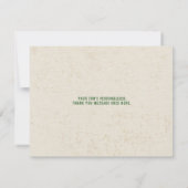 Carte De Remerciements Tente Canvas Camping Bar Mitzvah (Dos)