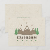 Carte De Remerciements Tente Canvas Camping Bar Mitzvah (Devant / Derrière)