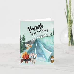 Carte De Remerciements Tente de camping joyeux anniversaire campeur