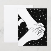 Carte De Remerciements Tenue À La Main Sur Les Étoiles (Devant / Derrière)