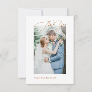 Carte De Remerciements Terra Cotta do-it-yourself couleurs Luxe Script Me