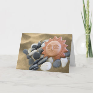 Carte De Remerciements Terra Cotta Soleil Avec Rochers Et Sable