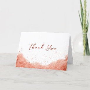 Carte De Remerciements Terracotta Boho Aquarelle Baby shower du désert