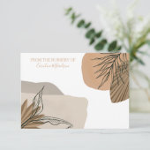 Carte De Remerciements Terracotta Boho Pampas Floral (Debout devant)