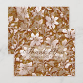 Carte De Remerciements Terracotta Burnt Orange Boho botanique moderne (Devant / Derrière)