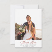 Carte De Remerciements Terracotta Floral Pine de Noël Mariage (Devant)