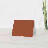 Carte De Remerciements Terracotta simple (Dos)