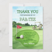 Carte De Remerciements Terrain de golf Green Hole-In-One Anniversaire (Devant)