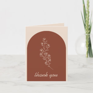 Carte De Remerciements Terre Cuite Fleur Saison Été Automne
