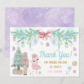 Carte De Remerciements Terre des sucreries Plum de sucre Fée Nutcracker (Devant / Derrière)