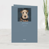 CARTE DE REMERCIEMENTS TERRIER AIREDALE        (Dos)