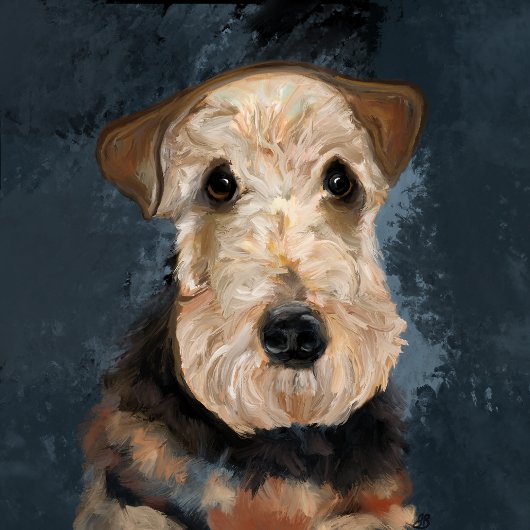 CARTE DE REMERCIEMENTS TERRIER AIREDALE       