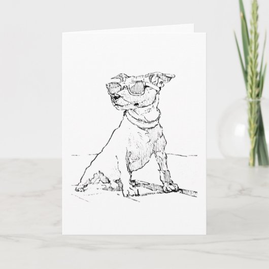 Carte De Remerciements Terrier Jack Russell (Devant)