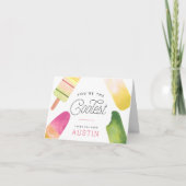 Carte De Remerciements T'es le plus cool | Enfants Popsicle (Devant)