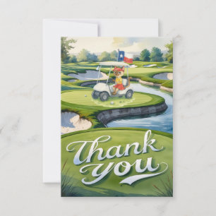 Carte De Remerciements Texas Golfer Birthday Party