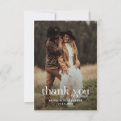 Carte De Remerciements Texte chic et beau | Mariage photo Classy Two (Devant)