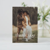 Carte De Remerciements Texte chic et beau | Mariage photo Classy Two (Debout devant)