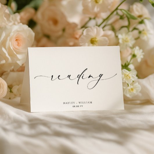 Carte De Remerciements Texte de lecture de mariage Ellesmere