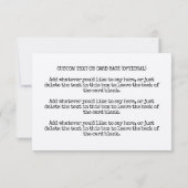 Carte De Remerciements texte de machine à écrire moderne minimal simple p (Dos)