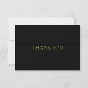 Carte De Remerciements Texte et lignes dorés élégants et personnalisables