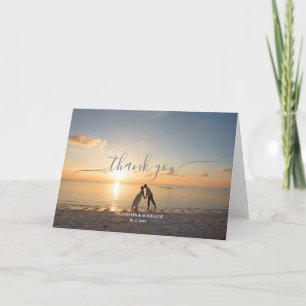 Carte De Remerciements Texte manuscrit simple, Photo