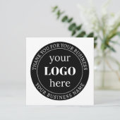 Carte De Remerciements Texte modifiable et votre logo ou autre conception (Debout devant)