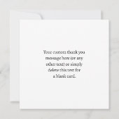Carte De Remerciements Texte modifiable et votre logo ou autre conception (Dos)