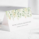 Carte De Remerciements TEXTE PERSONNALISÉ Feuillage vert Botanique<br><div class="desc">Cette carte de remerciement présente des feuilles d'aquarelle peints dans différentes nuances de vert. Pour une personnalisation plus avancée de cette conception,  veuillez cliquer sur le bouton "Personnaliser". Des articles correspondants sont également disponibles.</div>