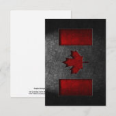 Carte De Remerciements Texture de la pierre du drapeau canadien (Devant / Derrière)