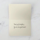 Carte De Remerciements Thank You (Intérieur)