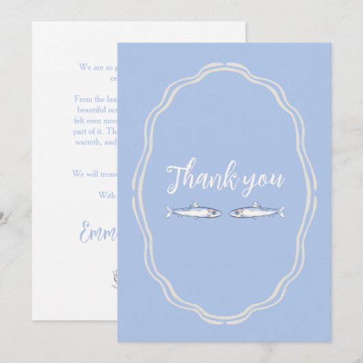 Carte De Remerciements thank you (Devant / Derrière)