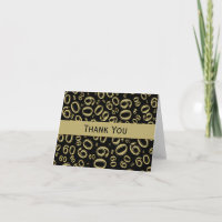 Thank You : 60e Birthday Number Black/Gold