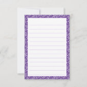 Carte De Remerciements Thank You 70 Birthday Number Pattern Purple/White (Dos)