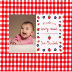 Carte De Remerciements Thank You Berry Much Birthday Thank You Card