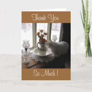 Carte De Remerciements Thank You Bugsy/orange roses