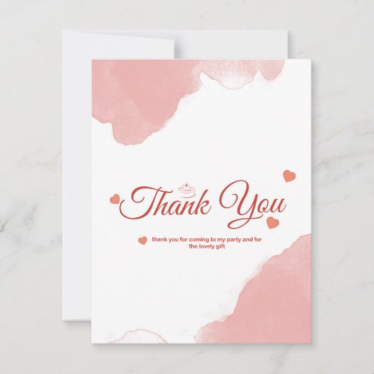 Carte De Remerciements Thank You Card   (Devant)