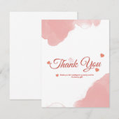 Carte De Remerciements Thank You Card   (Devant / Derrière)