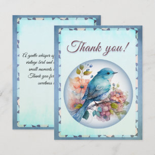 Carte De Remerciements thank you card, elegant and chic
