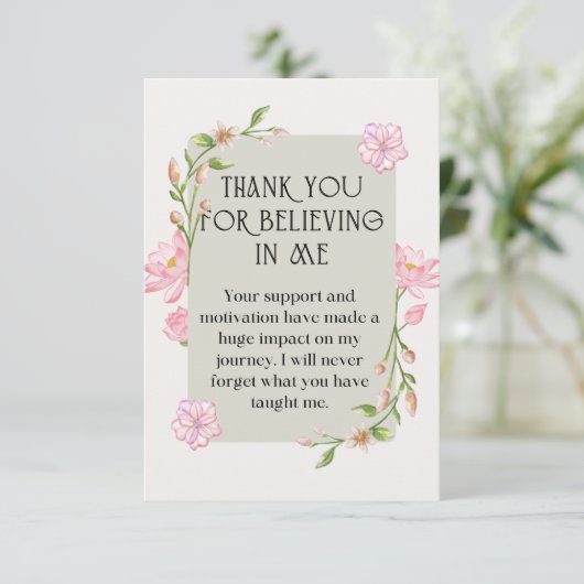 Carte De Remerciements thank you card for teachers (Debout devant)