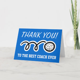 Carte De Remerciements Thank you card for volley coach Customizable