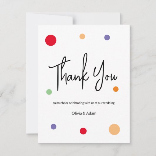 Carte De Remerciements Thank You Card for wedding (Devant)