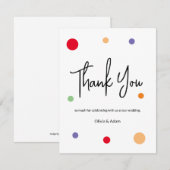 Carte De Remerciements Thank You Card for wedding (Devant / Derrière)