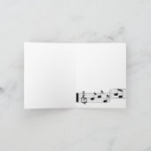 Carte De Remerciements Thank You Card G Clef Music Note bleue (Intérieur)