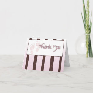 Carte De Remerciements Thank you card - girl baby shower
