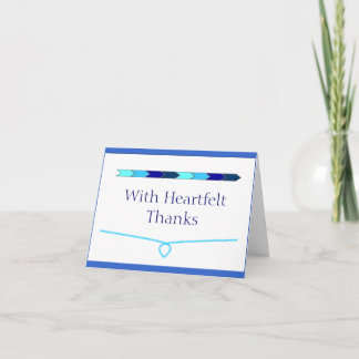 Carte De Remerciements Thank You Card - Shades of Blue