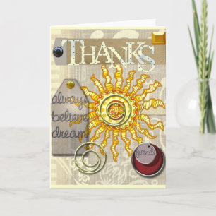 Carte De Remerciements thank you card,sun theme