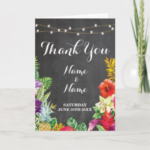 Carte De Remerciements Thank You Cards Bridal Tropical Lights